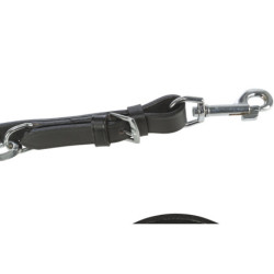Laisse réglable 3 longueurs Active en cuir Taille S-M – L.2 m l.13 mm – Noir