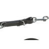 Laisse réglable 3 longueurs Active en cuir Taille S-M – L.2 m l.13 mm – Noir