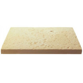 Dalle de terrasse en pierre reconstituée 60 x 40 x 4 cm - Bouchardée patinée - Ocre