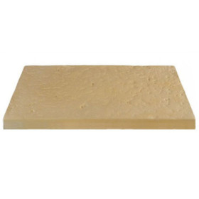 Dalle de terrasse en pierre reconstituée 60 x 40 x 4 cm +- Bouchardée patinée - Camel