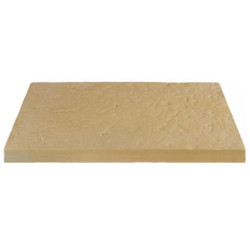 Dalle de terrasse en pierre reconstituée 60 x 40 x 4 cm +- Bouchardée patinée - Camel