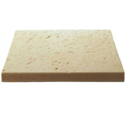 Dalle de terrasse en pierre reconstituée 40 x 40 x 4 cm – Bouchardée patinée - Ocre