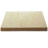 Dalle de terrasse en pierre reconstituée 40 x 40 x 4 cm – Bouchardée patinée - Ocre