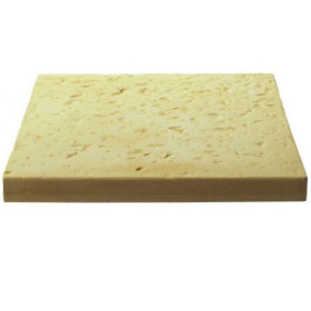 Dalle de terrasse en pierre reconstituée 40 x 40 x 4 cm – Bouchardée patinée - Camel