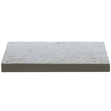 Dalle de terrasse en pierre reconstituée 40 x 20 x 4 cm- bouchardée patinée – GRIS CLAIR