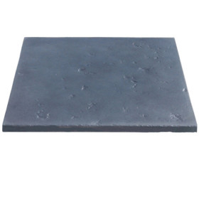 Dalle de terrasse en pierre reconstituée lisse patinée 50 x 50 x 2,3 cm anthracite