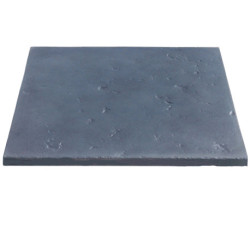 Dalle de terrasse en pierre reconstituée lisse patinée 50 x 50 x 2,3 cm anthracite