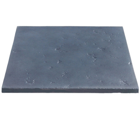 Dalle de terrasse en pierre reconstituée lisse patinée 50 x 50 x 2,3 cm anthracite