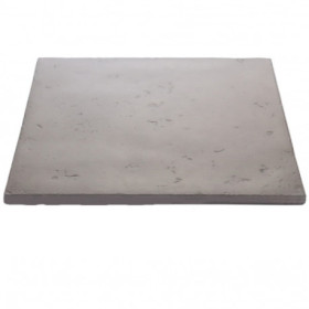 Dalle de terrasse en pierre reconstituée lisse patinée 50 x 50 x 2,3 cm gris clair