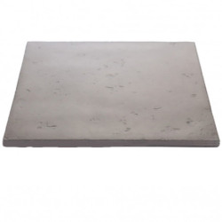 Dalle de terrasse en pierre reconstituée lisse patinée 50 x 50 x 2,3 cm gris clair
