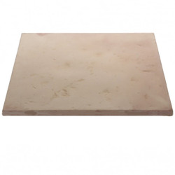Dalle de terrasse en pierre reconstituée lisse patinée 50 x 50 x 2,3 cm ocre nuancé