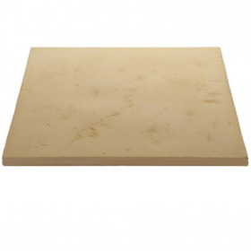 Dalle de terrasse en pierre reconstituée lisse patinée 50 x 50 x 2,3 cm camel