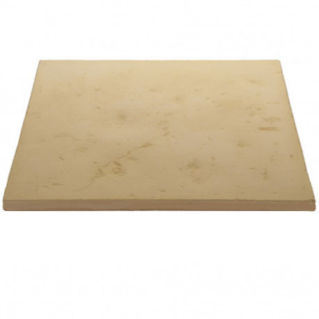 Dalle de terrasse en pierre reconstituée lisse patinée 50 x 50 x 2,3 cm camel