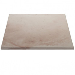 Dalle de terrasse en pierre reconstituée lisse patinée 50 x 50 x 2,3 cm blanc nuancé