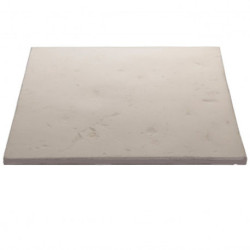 Dalle de terrasse en pierre reconstituée lisse patinée 50 x 50 x 2,3 cm blanc