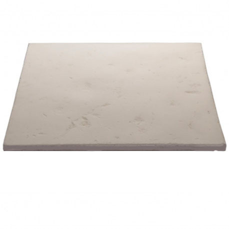 Dalle de terrasse en pierre reconstituée lisse patinée 50 x 50 x 2,3 cm blanc