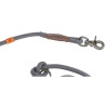 Laisse réglable 3 positions en corde tressée Be Nordic Taille S-M - L. 2 m – Ø8 mm – Gris foncé / Brun