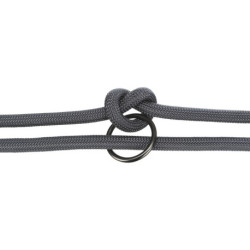 Laisse réglable 3 positions en corde tressée Be Nordic Taille S-M - L. 2 m – Ø8 mm – Gris foncé / Brun