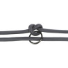 Laisse réglable 3 positions en corde tressée Be Nordic Taille S-M - L. 2 m – Ø8 mm – Gris foncé / Brun