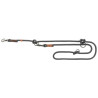 Laisse réglable 3 positions en corde tressée Be Nordic Taille S-M - L. 2 m – Ø8 mm – Gris foncé / Brun