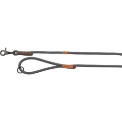 Laisse en corde tressée Be Nordic Taille S-M - L. 1 m – Ø8 mm – Gris foncé / Brun