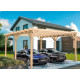 Carport Nîmes en bois lamellé collé de 30 m² - 6 x 5 m – Sans toiture