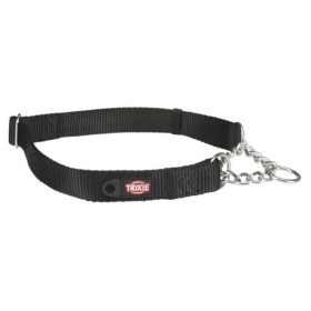 Collier anti-traction Premium réglable – Taille S-M – Tour de cou 30/40 cm – l. 15 mm - Noir