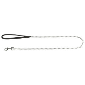 Laisse en métal avec poignée doublée en néoprène – Taille XS-S – L.1,1 m – Noir