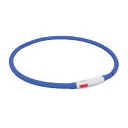 Anneau lumineux Flash USB en silicone taille XS à XL 70 cm Ø10 mm – Bleu royal