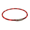Anneau lumineux Flash USB en silicone taille XS à XL 70 cm Ø10 mm – Rouge