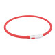 Anneau lumineux Flash USB en silicone taille XS à XL 70 cm Ø10 mm – Rouge