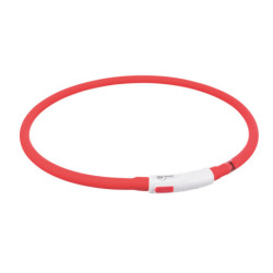 Anneau lumineux Flash USB en silicone taille XS à XL 70 cm Ø10 mm – Rouge