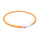Anneau lumineux Flash USB en silicone taille XS à XL 70 cm Ø10 mm – Orange
