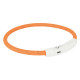 Anneau lumineux Flash USB pour chien en TPU/nylon Ø7 mm –Taille universelle - Orange