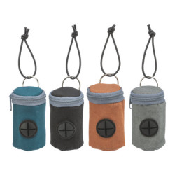 Distributeur de sacs ramasse crottes en nylon/polyester + 2 Rouleaux de 15 sacs – Coloris aléatoire