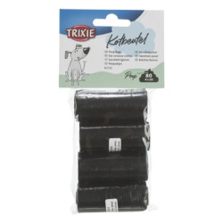 Sacs ramasse crottes – Noir - Lot de 4 rouleaux de 20 sacs