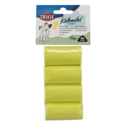 Sacs ramasse crottes Parfum Citron – Jaune - Lot de 4 rouleaux de 20 sacs
