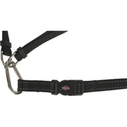 Ceinture de jogging ventrale avec laisse en néoprène Trixie – Noir / Gris graphite