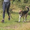 Ceinture de jogging ventrale avec laisse en néoprène Trixie – Noir / Gris graphite