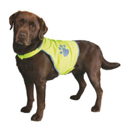 Gilet de sécurité réfléchissant en polyester – Taille S – Encolure 28-42 cm – Jaune Fluo