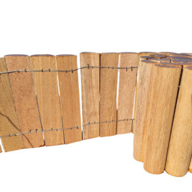 Bordure de jardin en bois exotique Bangkiraï à dérouler 180 x 20 cm - Ep. 2,2 cm