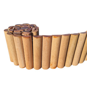 Bordure de jardin en bois exotique Bangkiraï à dérouler 180 x 20 cm - Ep. 2,2 cm