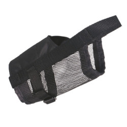 Muselière sangle avec filet en polyester – Taille M-L – Tour de museau 23-31 cm – noir