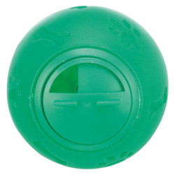 Jouet distributeur de friandises Snack balle avec ouverture réglable Trixie en plastique – Ø7 cm - Vert