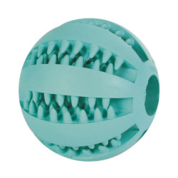 Jouet Denta Fun balle Trixie goût menthe en caoutchouc naturel pour chien – Ø5 cm – Bleu