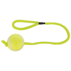 Jouet Balle de tennis sur corde pour chien – Ø6 x 50 cm - Jaune
