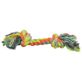 Jouet Corde de jeu en coton/polyester pour chien – 22 cm - Multicolore