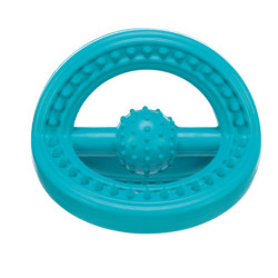 Jouet Balle Tracteur en caoutchouc naturel pour chien - 14 cm - Pétrole