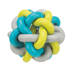 Jouet Balle nouée en caoutchouc naturel pour chien – Ø7 cm - Multicolore