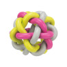 Jouet Balle nouée en caoutchouc naturel pour chien – Ø10 cm - Multicolore